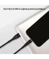 ALLY QC3.0 USB To İPhone Lightning Hızlı Şarj Kablosu-(5775)