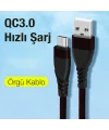ALLY QC3.0 USB To Type-c Hızlı Şarj Kablosu-(5775)