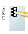 ALLY SM Galaxy S21+Plus HD 3D Full Tempered Cam Kamera Koruyucu-(5775)