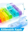Ally Taşınabilir 7 Günlük Haftalık Hap İlaç Vitamin Saklama Kutusu Kabı-(5775)