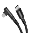 ALLY Type-C to İPhone 20w Lightning Hızlı Şarj Kablosu Oyuncu 90 Derece Kablo-(5775)