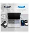ALLY W66 15W 3 in1 Android + iPhone Taşınabilir Mini Kablosuz Hızlı Şarj Standı-(5775)