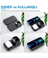 ALLY W66 15W 3 in1 Android + iPhone Taşınabilir Mini Kablosuz Hızlı Şarj Standı-(5775)