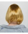 Altın Renk Düz Kesim Küt Parti Peruğu Kısa Takma Saç