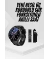 Amoled Ekran Metal Deri Silikon Kordonlu Uyku ve Sağlık Takibi