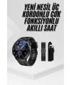 Amoled Ekran Metal Deri Silikon Kordonlu Uyku ve Sağlık Takibi