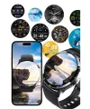 Amoled Ekran Metal Deri Silikon Kordonlu Uyku ve Sağlık Takibi