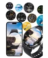 Amoled Ekran Metal Deri Silikon Kordonlu Uyku ve Sağlık Takibi