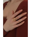 Ayarlanabilir Gold Renk Yılan Yüzük