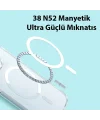 Baseus Crystal iPhone 14 6.1 Magsafe Silikon Kılıf + Tempered Ekran Koruyucu Set-(5775)