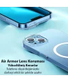 Baseus Crystal iPhone 14 6.1 Magsafe Silikon Kılıf + Tempered Ekran Koruyucu Set-(5775)