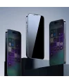 Baseus Crystal iPhone 15 Privacy Full Koruma Tempered Cam Ekran Koruyucu 2 Adet Set-(5775)