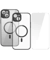 Baseus Frame Series iPhone 14 6.1 Kamera Koruyuculu Magsafe Kılıf + Tempered Ekran Koruyucu Set-(5775)