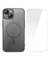 Baseus Glitter iPhone 14 Plus 6.7 Magsafe Silikon Kılıf + Tempered Ekran Koruyucu Set-(5775)