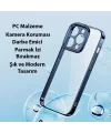 Baseus Glitter iPhone 14 Pro Max 6.7 Renkli Kenar Silikon Kılıf + Tempered Ekran Koruyucu Set-(5775)