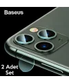 Baseus iPhone 11 Pro 11 Pro Max Tempered Kamera Lens Koruma Camı 2Set-(5775)