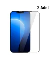 Baseus iPhone 14 Plus/13 Pro Max 6.7 0.3mm Full Koruma Tempered Cam Ekran Koruyucu 2 Adet Set-(5775)