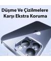 Baseus iPhone 15 Pro Max Schott Serisi Şeffaf Silikon Kılıf + Tempered Ekran Koruyucu Set-(5775)