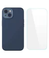 Baseus Liquid Silica Gel iPhone 14 6.1 Silikon Kılıf + Tempered Ekran Koruyucu Set-(5775)