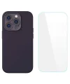 Baseus Liquid Silica iPhone 14 Pro Silikon Kılıf + Tempered Ekran Koruyucu Set-(5775)