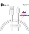 Baseus Mini White Micro USB 4A OPPO VIVO Dash Usb Şarj Kablosu 0.5cm-(5775)