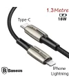 Baseus Waterdrop Type-C To İPhone PD18W Hızlı Şarj Kablosu 1.3M-(5775)