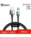 Baseus Zinc Magnetic Usb Kablo Şarj Android Mikro Başlık 2Metre 1.5A-(5775)
