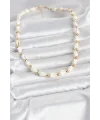 Beyaz Doğal Deniz Kabuğu Dizi Kadın Kolye