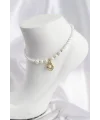 Beyaz İnci İstiridyeli Model Halhal
