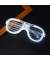 Beyaz Led Işıklı Parti Gözlüğü - Neon Glow Şerit Gözlük 3 Modlu
