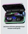 Bluetooth 5.1 Oyuncu Kulaklığı LED Ekranlı Powerbank Kulaklık