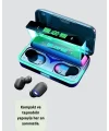 Bluetooth 5.1 Oyuncu Kulaklığı LED Ekranlı Powerbank Kulaklık