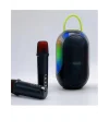 Bluetooth Çift Mikrofonlu Kablosuz Karaoke Rgb Işıklı Yüksek Sesli Müzik 4 Ses Degıstırme