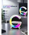 Bluetooth Hoparlör 15W Kablosuz Hızlı Şarj LED Gece Lambası