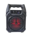 Bluetooth Hoparlör Led Işıklı Taşınabilir Kablosuz Speaker Uzun Pil Ömrü