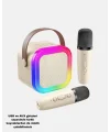 Bluetooth Karaoke Hoparlör Renkli LED Işıklı ve Type-C Şarjlı
