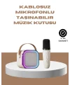 Bluetooth Karaoke Mikrofon ve Hoparlör Seti Taşınabilir