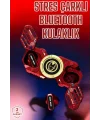 Bluetooth Kulaklık Stres Çarklı Döndürülebilir Uzun Şarj Süreli Oyuncu Kulaklığı