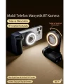 Bluetooth Manyetik Telefon Yapıştırma Kavrama Halka Dolgu Işığı İle Magsafe Selfie Klips