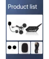 Bt62 Motosiklet Kask Kulaklığı Bluetooth Intercom 2 Intercom Bağlantılı