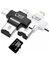 Card Reader 4in1 Type-C- İphone Lightning-Micro Usb Hafıza Kart Okuyucu-(5775)