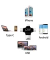 Card Reader 4in1 Type-C- İphone Lightning-Micro Usb Hafıza Kart Okuyucu-(5775)