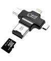 Card Reader 4in1 Type-C- İphone Lightning-Micro Usb Hafıza Kart Okuyucu-(5775)