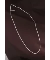 Çelik Gümüş Renk 60 cm İnce İtalyan Zincir Kolye