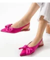 Cenya Fuşya Saten Babet Ayakkabı