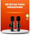 Çift Mikrofonlu Kablosuz Kayıt Seti iPhone Uyumlu Mini Mikrofon