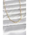 CM 14K Gold Renk Ataç Zincir Model 60 cm Kadın Kolye