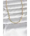 CM 14K Gold Renk Çizgi Lazer Model 60 cm Kadın Kolye