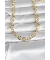 CM 14K Gold Renk Kalın Halka Zincirli 60 cm Kadın Kolye