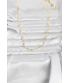 CM 14K Gold Renk Lazer Zincirli Model 60 cm Kadın Kolye